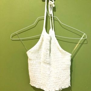 White halter top